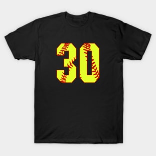 Fastpitch Softball Number 30 #30 Softball Shirt Jersey Uniform Favorite Player Biggest Fan T-Shirt